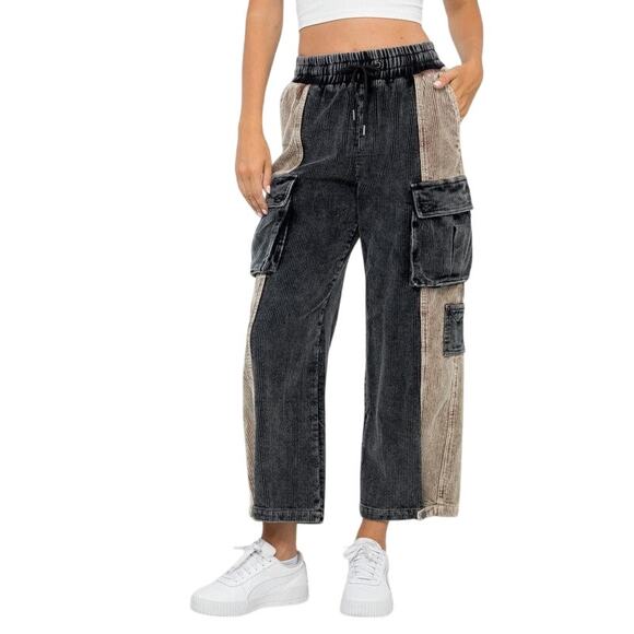 Stoosh Premium - Color Block Corduroy Cargo - Picture 1 of 6